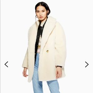 Top Shop Borg Cream Coat